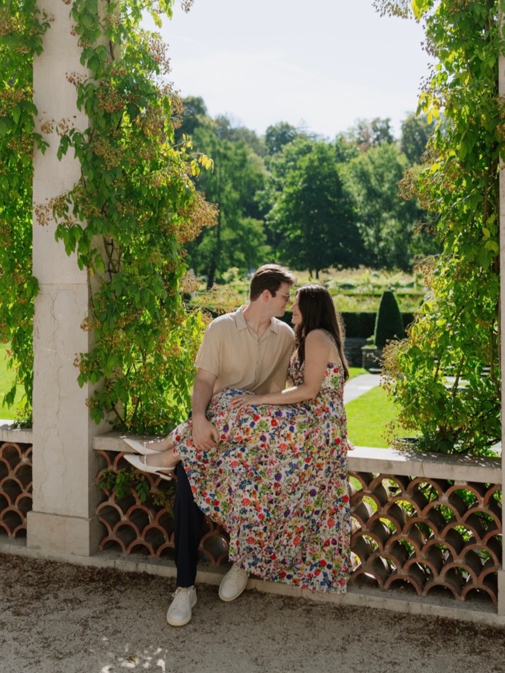Mac Duggal Floral Print Maxi Dress